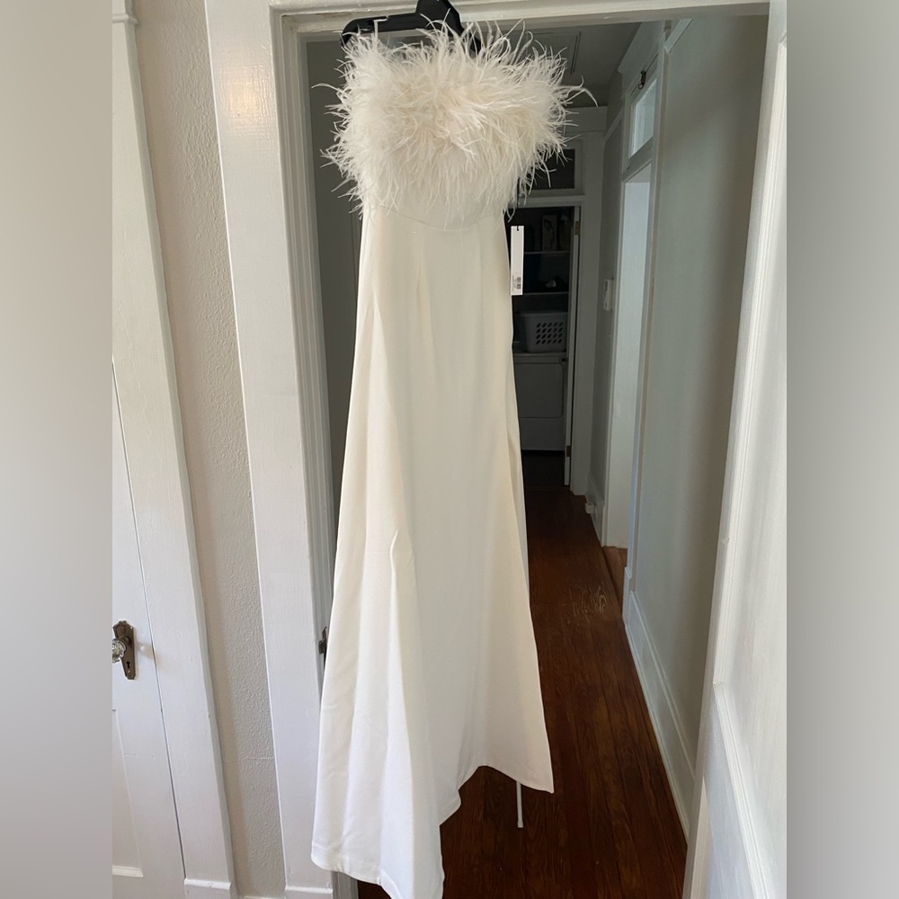 New Rachel Gilbert Linc Gown - Ivory Size 4